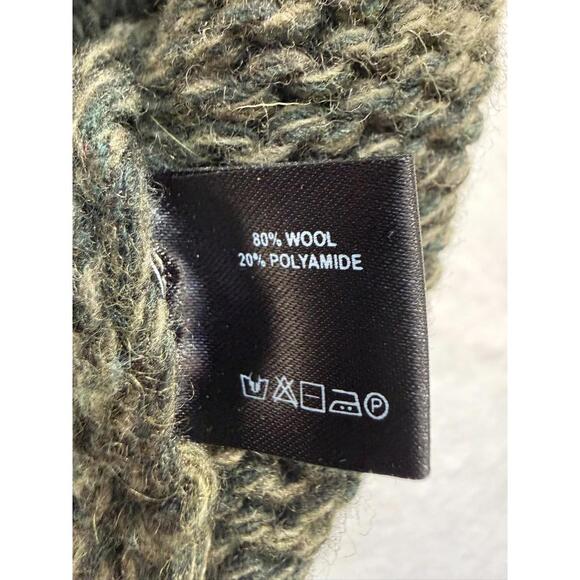 Farmers Market Iceland Wool Sweater Undyed Hraun Eco Nordic Small Elbow Patches - Picture 5 of 7